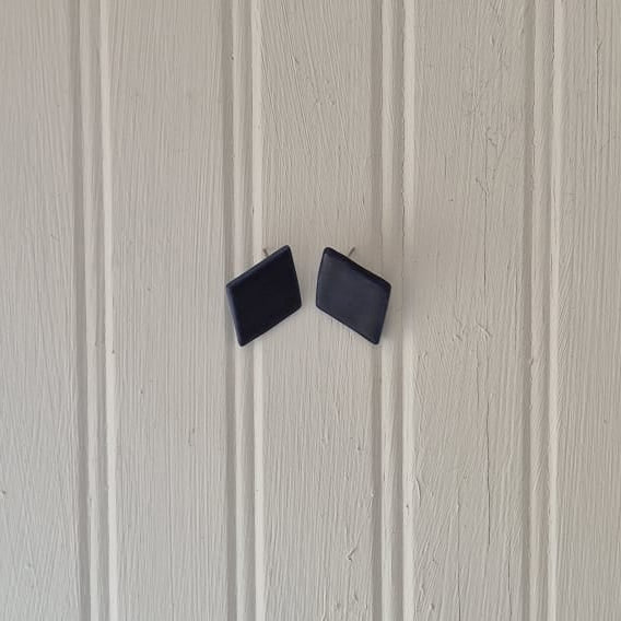Small Glazed Diamond Studs