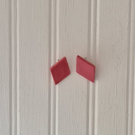 Small Glazed Diamond Studs