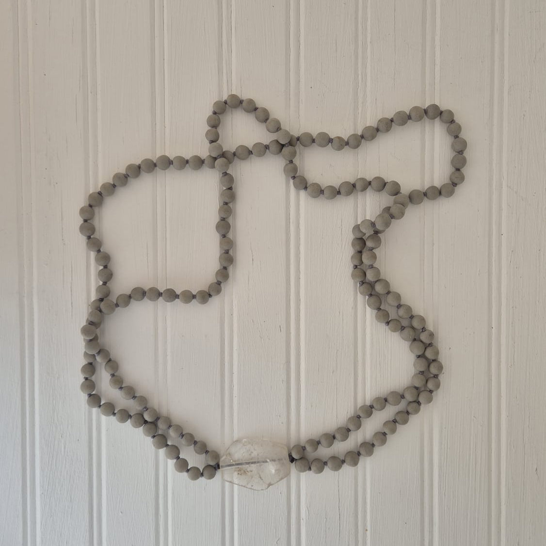 Double Clear Quartz Nugget Necklace