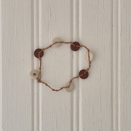 Porcelain Heshi Macrame  Bracelet