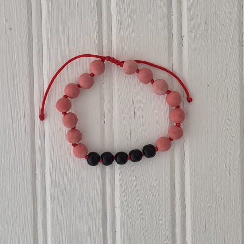 Onyx and Porcelain Bracelet