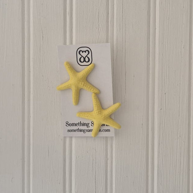 Large Yellow Starfish Studs