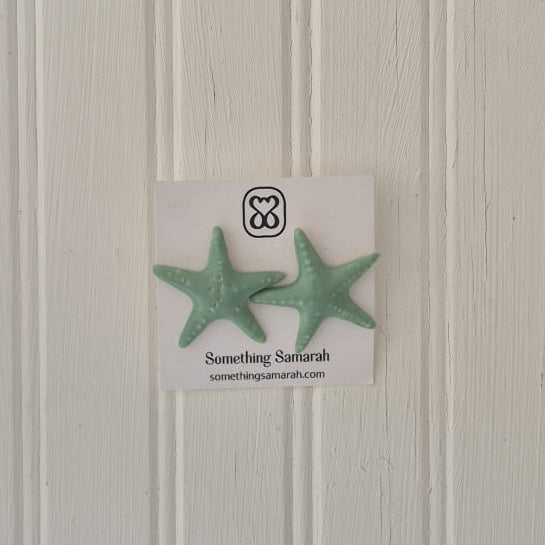 Turquoise Starfish Studs