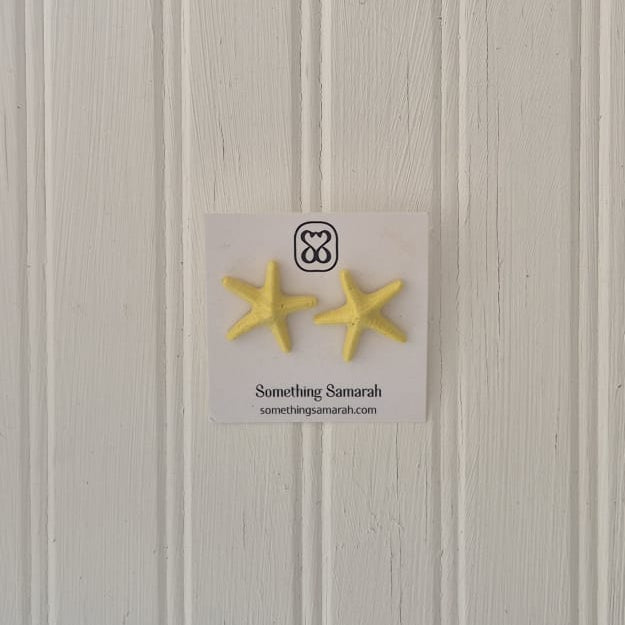 Small Yellow Starfish Studs