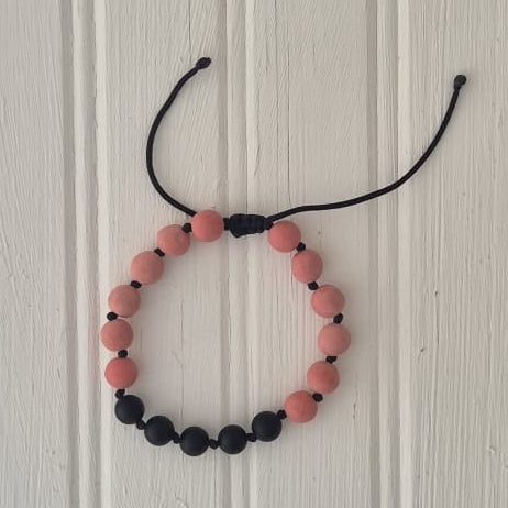 Onyx and Porcelain Bracelet