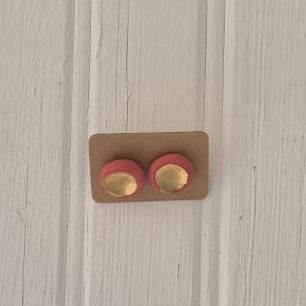 Coral Thumbprint Studs