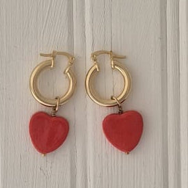Red Sweetheart Hoops