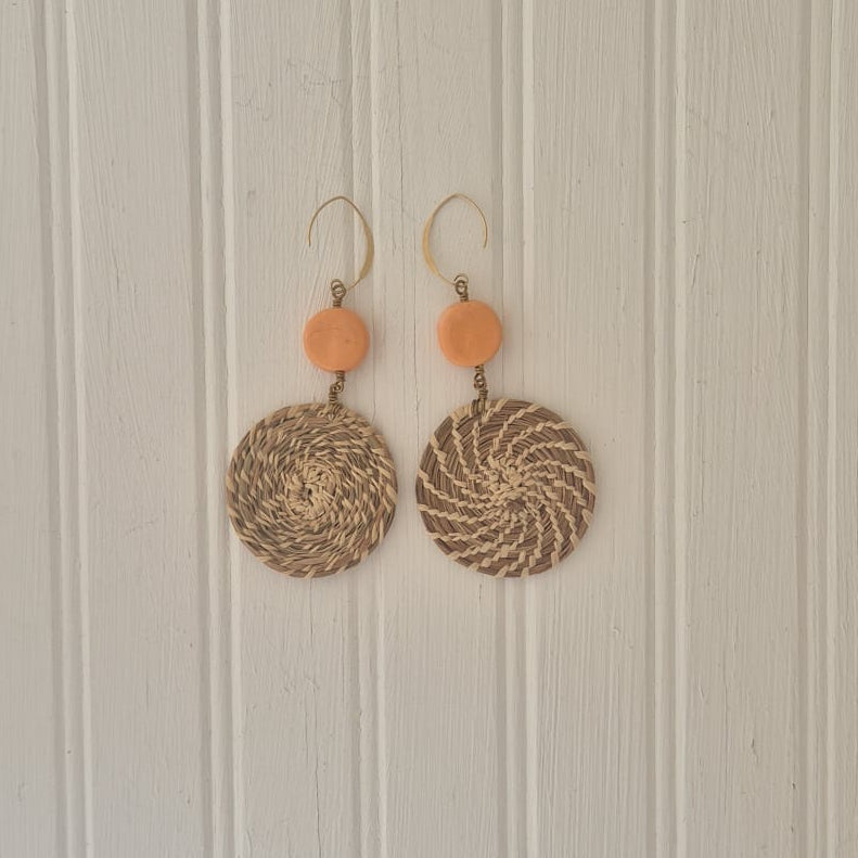 Cantaloupe Rattan Dangles