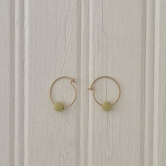 Limegreen Bead  Hoops