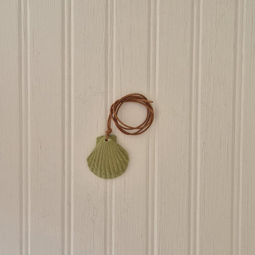 Shell on Leather Cord
