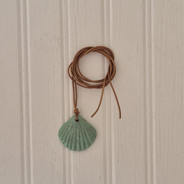 Shell on Leather Cord