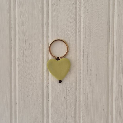 Hearts on Round Gold Key Ring