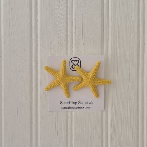 Large Marigold Starfish Earring