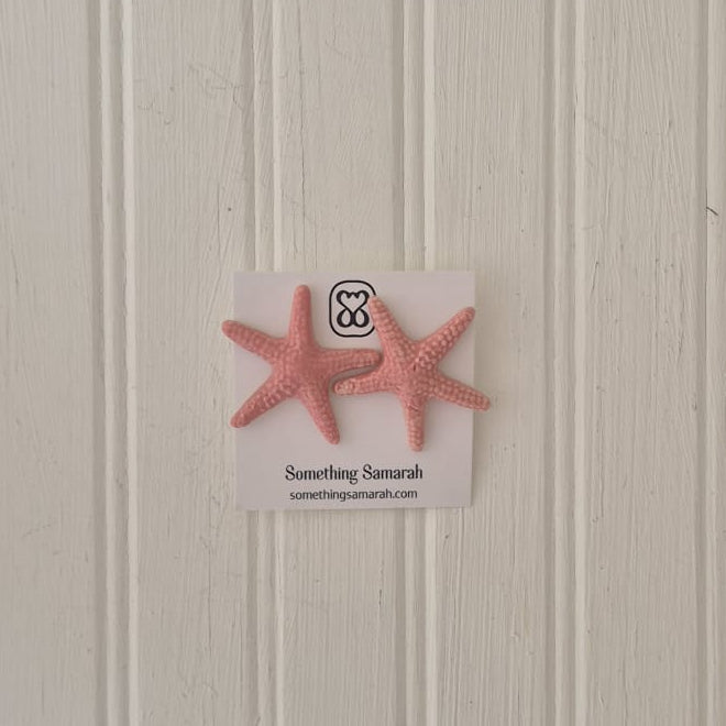Pink Starfish Studs