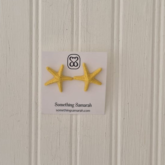Small Marigold Starfish Studs