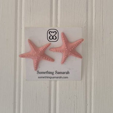 Pink Starfish Earrings