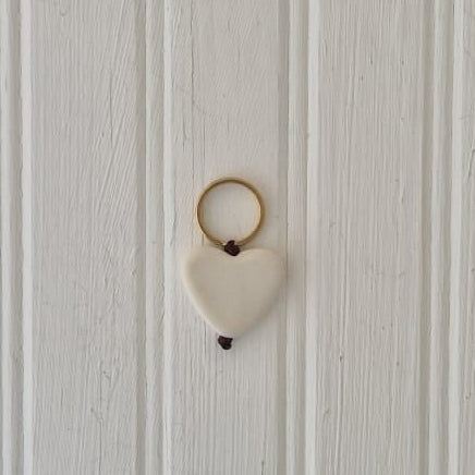 Hearts on Round Gold Key Ring