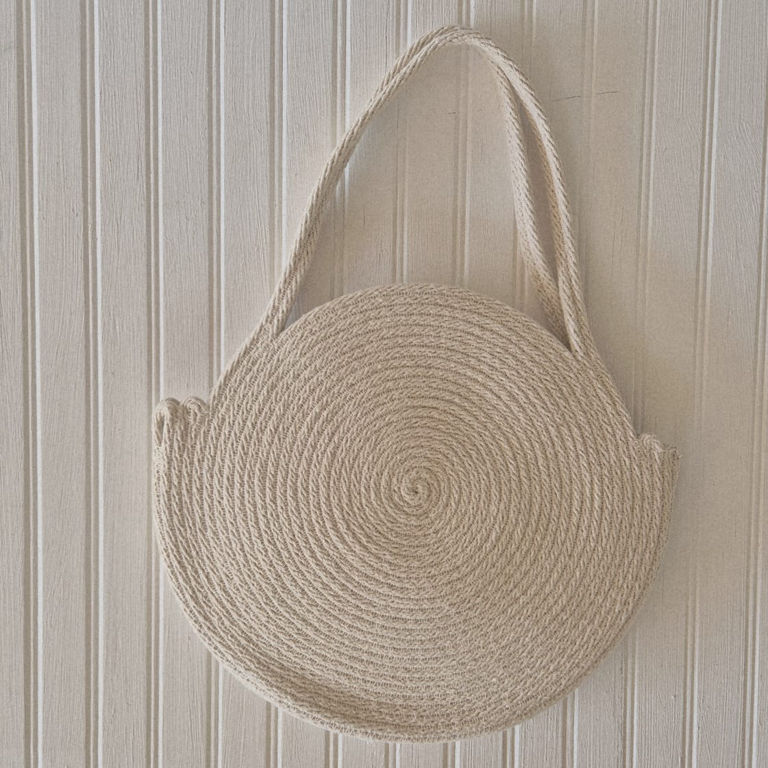 Rope Bag Round White / Natural