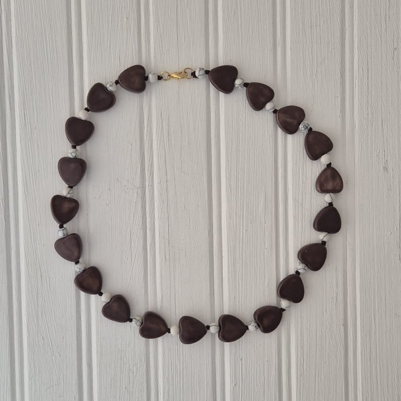 Sweetheart Necklace with Semi Precious 20 Inches
