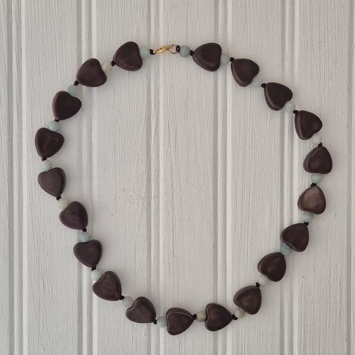 Sweetheart Necklace with Semi Precious 20 Inches