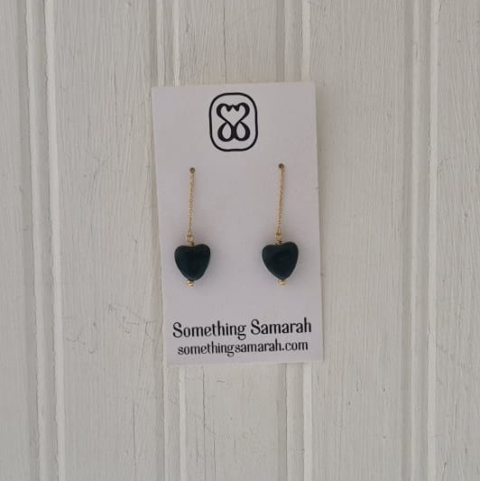 Teal Threader Earrings