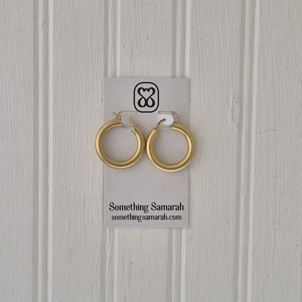 Gold Plated Silver Hoops