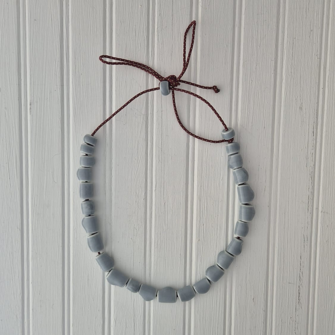 Blobby Blue Paracord Necklace