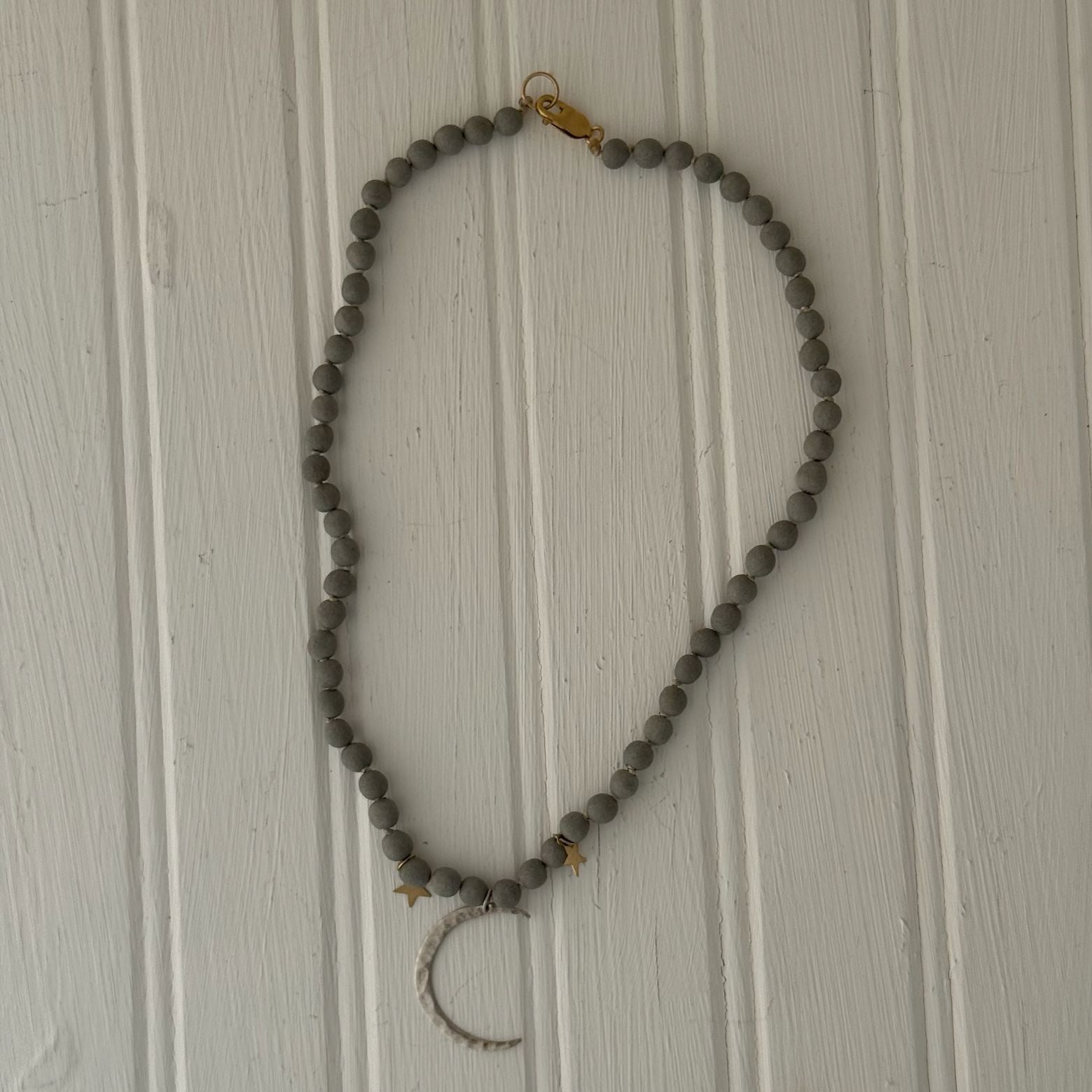 Luna Necklace in Grey and Silver